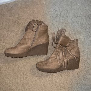Women’s Fringe Booties Size 10